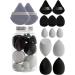Wontool Makeup Puff - Blender Beauty Set | Portable Makeup Puff Blender Sponges Powder Puff for Blending Foundation Cream Black - Buy Online on SooperMarket.com