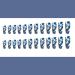 Runrayay Blue Press-On Nails - 24 Full Cover Acrylic Nail Set for Beginners | International Shipping - Buy Online on SooperMarket.com