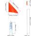 QWORK Height Adjustable Children's Bicycle Flag Pennant | 160cm Red - International Shipping Available - Buy Online on SooperMarket.com