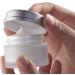 Buy 50ml Matte Glass Cream Cans - 4pc Set with Silver Lids | Ideal for Cosmetics Lotions Essential Oils & Travel | Empty Glass Containers - Buy Online on SooperMarket.com