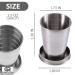 Camping Collapsible Metal Shot Glass Keychain - Portable Telescoping Mug (75ml) - Buy Online on SooperMarket.com