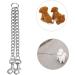 LERTREEUK Double Dog Leash | Stainless Steel 2-Way Chain Coupler for 2 Dogs (50cm) | Durable & Tangle-Free Double Leash for Easy Walks - Buy Online on SooperMarket.com