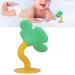 Silicone Baby Teething Toy Teether for Gum Pain Relief - Green Orange - Buy Online on SooperMarket.com