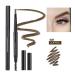 5 colors eyebrow pen double head pencil for eyebrows waterproof Eye brow stencil triangle tip with makeup cosmetic brush coffee double head.
