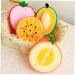 AMOYER 3 Pcs Cartoon Bath Sponge Set | Fruit Shape Cleaning Sponges for Kids & Adults | Fun Bathroom Accessories - Buy Online on SooperMarket.com