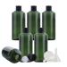 Tianzd 6 pieces empty 200ml green plastic bottles with black aluminum screw cap with orifice reducer essential oil bottles make -up remote cosmetics container with funnel