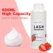 Eyelash Extension Shampoo 600ml | Paraben & Sulfate Free Foaming Cleaner for Extensions & Natural Lashes | Professional & Self-Use | Caomei Strawberry - Buy Online on SooperMarket.com