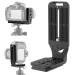 DSLR Camera L Bracket Quick Release Plate Vertical Horizontal Switching Tripod Quick Release Plate Compatible with Canon Nikon Sony DJI Osmo Ronin Zhiyun Stabilizer Tripod Monopod Black-03