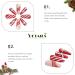 Vatocu Christmas Snowflake Glitter Press on Nails - 24pcs Long Ballerina Fake Nails for Women and Girls - Buy Online on SooperMarket.com