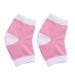 Heel socks 2 pieces of washable gel spa heel socks moisturizing pedicure foot care open toe socks heel protection socks for dry cracked heels (pink)