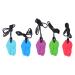 Alomejor 5pcs Teething Necklace Silicone Exercise Senses Soothing Gum Chewing Baby Teethers for Teething Period