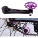 Aluminum Alloy Bike Chain Adjuster Converter | Single Speed Rear Derailleur Tensioner - Black - Buy Online on SooperMarket.com