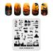 KADS Nail Stamping Plate Chinese Style Nail Art Stamp Template bamboo Lotus DIY Image Template Manicure Stamping Plate Stencil Tools (CN030)