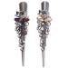 Metal Duckbill Hair Clips 2PC Large Vintage Rhinestone Duckbill Alligator Clips Crystal Teeth Hair Barrettes Duckbill Hairpins for Women Girls (Colorful+ )