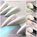 White Pearl Aurora Metallic Nail Powder - Iridescent Holographic Chrome Pigment for Glitter Manicure - 7 Colors Selection - Buy Online on SooperMarket.com