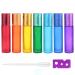 Alledomain 7 pieces 10 ml essential oils roller bottles empty colorful frosted glass bottles for rolling up refillable travel bottles with 1 opener and 1 pipette perfect for aromatherapy scents perfume