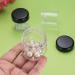 20 Pieces Empty Cream Cans - 40ml Transparent Plastic Containers for Cosmetics & Lip Balm with 3 Mini Black Spatulas | International Shipping - Buy Online on SooperMarket.com
