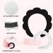Spa Headband Set for Women - Soft Terry Cloth Headband for Face Washing and Makeup - Bubble Skincare Headband with Wristbands - Black+White - Perfect Gift Idea - Buy Online on SooperMarket.com