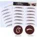NOLITOY 4pcs Waterproof Eyebrow Women Transfer Like Sticker Men Makeup Water Hair-like Tool Authentic 21x15cm Brown - Buy Online on SooperMarket.com