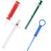 4 Pieces Pet Cat Pill Shooter Dog Syringe Dispenser Puppy Medicine Feeder Piller Popper Silicone Safe Reusable Tablet Medical Feeding Tool for Cats Dogs Small Animals Blue, Green and red, White