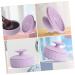 Silicone Makeup Brush Cleaning Box & Pad - Dry Cleaner Tool 7.9x5.25CM - Violet | Best Brush Scrubber Mat for Efficient Makeup Cleaning - Buy Online on SooperMarket.com