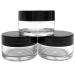 Beauticom 20g/20ml Acrylic Round Clear Jars with Black Lids - Ideal for Lip Balms, Creams, Makeup, Cosmetics - 12 Piece Set - Buy Online on SooperMarket.com