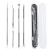 4PCS Blackhead Acne Removal Extractor  Curved Blackhead Tweezers Kit  Professional Stainless Pimple Acne Blemish Removal Tools Kit with Storage Box