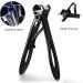BYCUFF Nail Clipper Set Thick Toenail & Fingernail Cutter with Wide Jaw Opening Stainless Steel Nail File Ingrown Manicure Pedicure Kit for Men & Women Black - Buy Online on SooperMarket.com