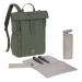 Casual baby changing bag diaper bag backpack with diaper pad stroller attachment bottle holder produced sustainably/GRE rolltop up backpack olive