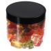 Pohli 200 ml PET jar transparent with plastic lid black 10 pieces