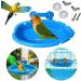 Bird Bath Tub Bowl Basin Hanging Birdbath Toy Pet Parrot Cage Budgie Accessories Shower Parakeet Cockatiel Water Shower Box Food Feeder Holder Tray