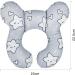 Baby Car Seat Travel Neck Pillow - Infant Head Support Cushion for Stroller & Car Seat - Cute Cartoon Design - Soft U-shaped Protector Pillow - 1pc Fox + 1pc Star - Buy Online on SooperMarket.com