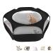 XIRGS Small Animal Playpen, Waterproof Small Pet Cage Tent Portable Outdoor Exercise Yard Fence with Top Cover Anti Escape Yard Fence for Kitten/Cat/Rabbits/Bunny/Hamster/Guinea Pig/Chinchillas