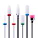 MELODYSUSIE Nail Drill Bits Set Ceramic Safety Professional 3/32 Inches Nail Bits for Filing Acrylic Nails Gel Nails Down Removing Cuticle Tools 7pcs Ceramic 7pcs