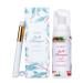 Eyelash Extension Cleanser 60ML Natural Lash Extension Shampoo Strawberry Professional Eyelid Foaming Cleanser Paraben & Sulfate Free Non-lrritating with Salon and Home Care Strawberry 60ml