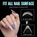 TOMICCA Short Almond French Edge Nail Tips - 240 pcs Clear Matte False Nails - 12 Sizes Half Cover Artificial Nails for Acrylic Extensions - Buy Online on SooperMarket.com