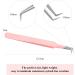 Tweezers for Eyelash Extension Professional Pink Stainless Steel Curved Tip Professional Eyelash Tweezers Striped FADVAN(90 Bend Shape) 90 Bend Shape Pink - Buy Online on SooperMarket.com