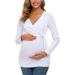 Love2Mi Maternity Nursing Top - Long Sleeve V-Neck XL White - Buy Online on SooperMarket.com