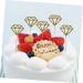 AOKWAWALIY 50pcs Wedding Decoration Diamond Shaped Cupcake Picks Cupcake Diamond Topper Cake Topper Diamond Glitter Diamond Wedding Ceremony Decorations Fruit Happy Birthday Bride Golden medium - Buy Online on SooperMarket.com
