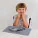 ezpz Happy Mat (Gray) - New Version | 100% Silicone Suction Plate for Toddlers | Divided Plate - Dishwasher Safe - Buy Online on SooperMarket.com