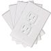 Ziz Home Self-Closing Childproof Outlet Covers | 4 Pack | White | Universal Electric Outlet Cover - Baby Proof Kit - Child Safety Wall Socket Plug - Durable ABS Plastic - Protection | Proofing