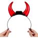 minkissy LED Devil Horns Headband Red Light up Hairband Luminous Demon Horns Head Boppers Carnival Costume Headwear for Kids Adults Cosplay Dress up Party Favors Supplies - Buy Online on SooperMarket.com
