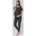 HAPPY MAMA Maternity Breastfeeding Lounge Top Joggers Pyjamas Set - Graphite Melange - Buy Online on SooperMarket.com