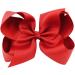 2Pcs 6 Inch Large Grosgrain Ribbon Red Hair Bows Barrettes Clip for Girls | School Hair Accessories for Toddlers & Teens - Buy Online on SooperMarket.com