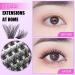 Rxuaw DIY Eyelash Extension Kit Lash Clusters 12 Rows Cluster Lashes with Glue and Tweezer for Lash Extension Beginners One - Buy Online on SooperMarket.com