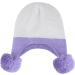 KAKU NANU Toddler Winter Hat with Double Pom Pom Earflap | Fleece Lined Beanie for Baby Boys and Girls 2-4 Years - Purple - Buy Online on SooperMarket.com