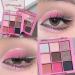 Lovelycat 9 Colors Glitter Eyeshadow Makeup Palette Matte High Pigmented Colorful Creamy Texture Eye Shadow Powder Natural Waterproof Long Lasting Eyeshadow Powder Cosmetics (C) - Buy Online on SooperMarket.com