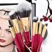 15-Piece Eye Shadow Brush Set - Halo Eyebrow Dye & Makeup Tools | 20cm White Dinosaur Doodle - International Shipping Available - Buy Online on SooperMarket.com