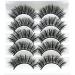 5 Pairs Faux 3D Mink Eyelashes Multipack False Eyelashes Natural Soft False Eyelashes Pack for Makeup Eyelash Extension(3D03)