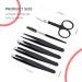 6 Pack DOMAXCAI Tweezers Set with Case - Professional Precision Tweezer for Eyebrow, Facial Hair, Splinter, and Ingrown Hair Removal - Buy Online on SooperMarket.com